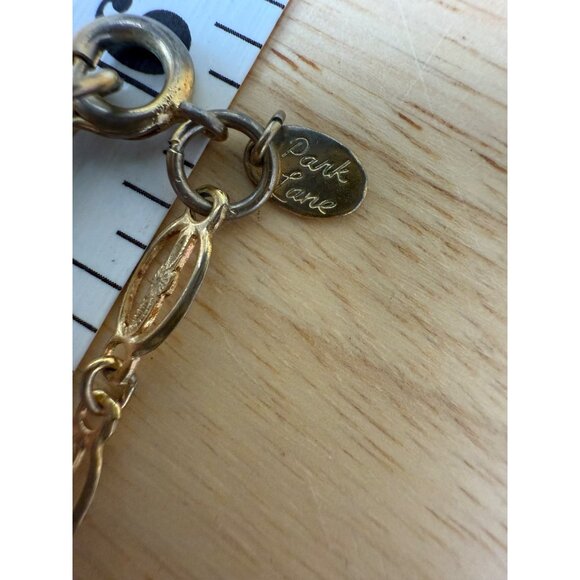 Gold-Tone Park Lane Filigree Oval Locket Necklace With Monogrammed Design & Deco - Picture 8 of 10